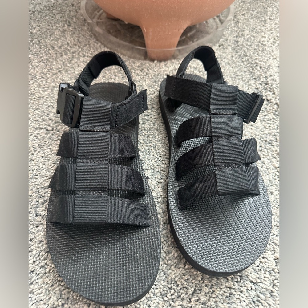 Teva Black Textured Sole Footwear.